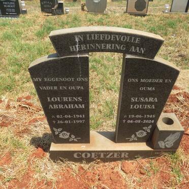 COETZER Lourens Abraham 1941-1997 & Susara Louisa 1945-2024