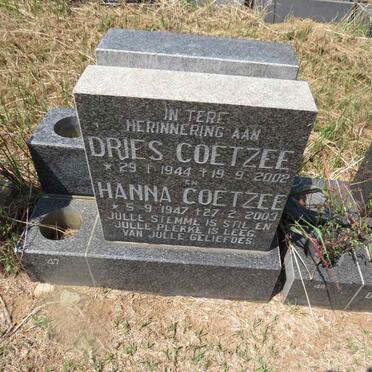 COETZEE Dries 1944-2002 & Hanna 1947-2003