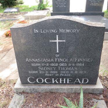 COCKHEAD Sidney Thomas 1898-1971 & Annastasia Finola 1902-1964