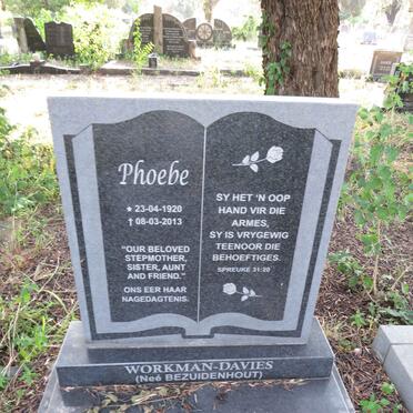 DAVIES Phoebe, WORKMAN- nee BEZUIDENHOUT 1920-2013