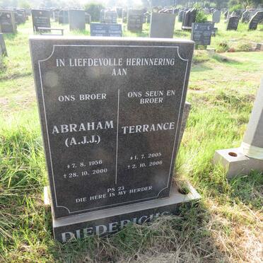 DIEDERICHS A.J.J.1956-2000 :: DIEDERICHS Terrance 2005-2006