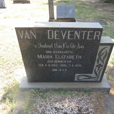 DEVENTER Maria Elizabeth, van nee VERMEULEN 1902-1970