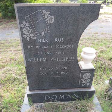 DOMAN Willem Phillipus 1920-1970