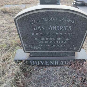 DUVENHAGE Jan Andries 1940-1980