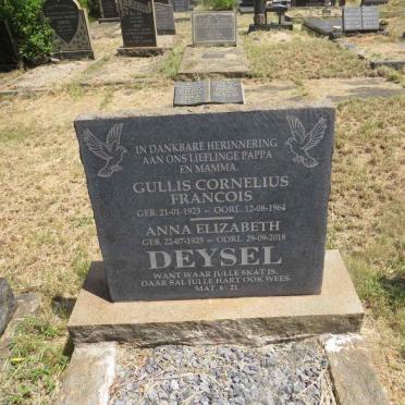 DEYSEL Gullis Cornelius Francois 1923-1964 & Anna Elizabeth 1925-2018