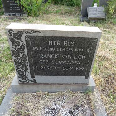 ECK Francis, van nee CORNELISEN 1920-1965