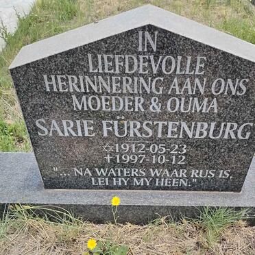 FURSTENBURG Sarie 1912-1997