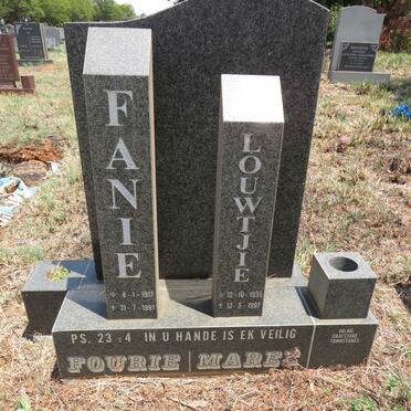 FOURIE Fanie 1917-1997 :: MAREE Louwtjie 1933-1997