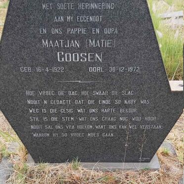 GOOSEN Maatjan 1922-1972