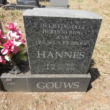 GOUWS Hannes 1972-2003