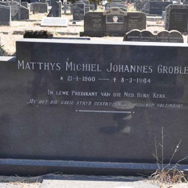 GROBLER Matthys Michiel Johannes 1900-1964