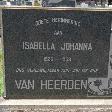 HEERDEN Isabella Johanna, van 1926-1959