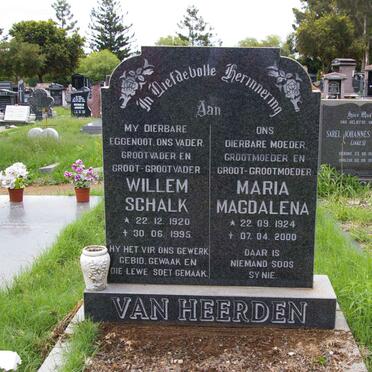 HEERDEN Willem Schalk, van 1920-1995 &amp; Maria Magdalena 1924-2000
