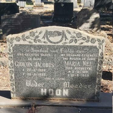 HOON Gideon Jacobus 1882-1982 &amp; Maria Nel AUGUSTYN 1891-1959