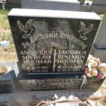 HOOMAN Jacobus Benjamin 1958-2023 :: HOOMAN Angelique Micheale 1983-2023