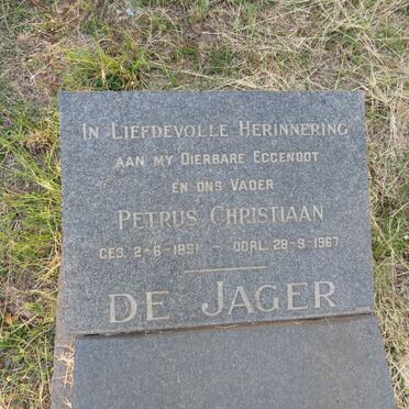 JAGER Petrus Christiaan, de 1891-1967