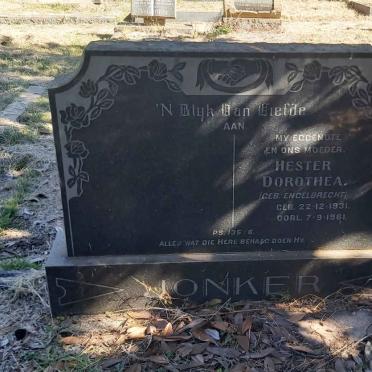 JONKER Hester Dorothea nee ENGELBRECHT 1931-1961