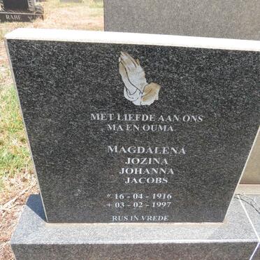 JACOBS Magdalena Jozina Johanna 1916-1997