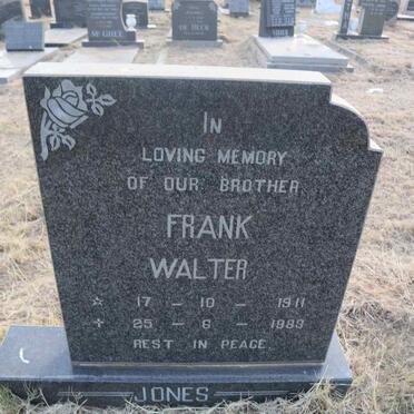 JONES Frank Walter 1911-1983