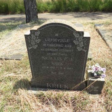 KRIEK Nicolaas P.J. 1912-1967