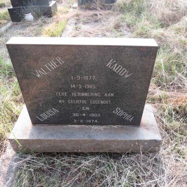 KADOW Walther 1877-1965 & Louisa Sophia 1903-1974