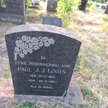 LOOTS Paul J.J. 1931-1961