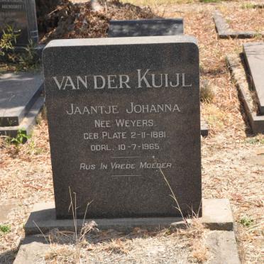 KUIJL Jaantje Johanna, van der previously WEYERS nee PLATE 1881-1965