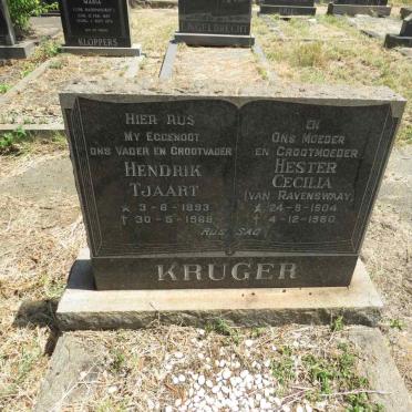 KRUGER Hendrik Tjaart 1893-1968 & Hester Cecilia RAVENSWAAY 1904-1980