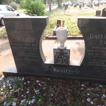 KUNITZ Carl Alfred 1904-1978 & Daisy Emma JAKINS 1907-1977
