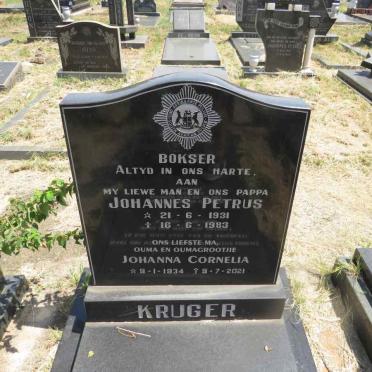 KRUGER Johannes Petrus 1931-1983 & Johanna Cornelia 1934-2021