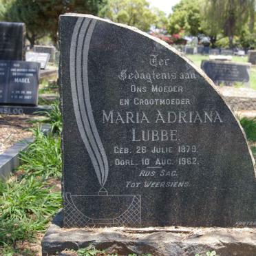LUBBE Maria Adriana 1879-1962