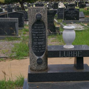 LUBBE Hennie 1958-1983