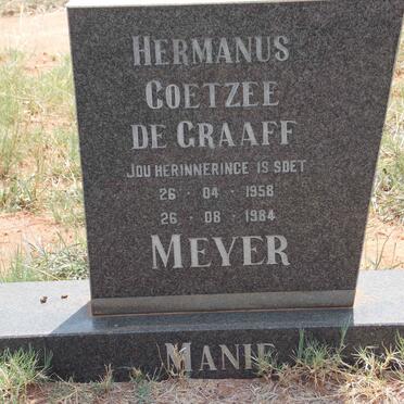 MEYER Hermanus Coetzee De Graaff 1958-1984
