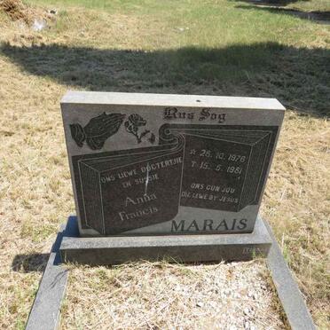 MARAIS Anna Francis 1976-1981