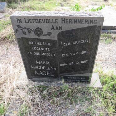 NAGEL Maria Magdelena nee KRUGER 1919-1965