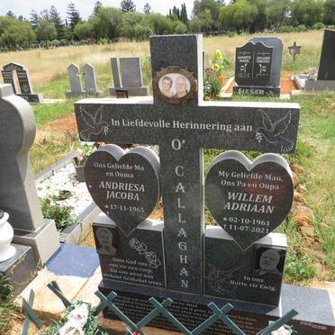 O'CALLAGHAN Willem Adriaan 1961-2021 & Andriesa Jacoba 1965