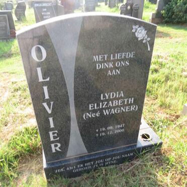 OLIVIER Lydia Elizabeth nee WAGNER 1947-2000