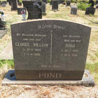 POND George William 1904-1968 & Rona 1904-1994