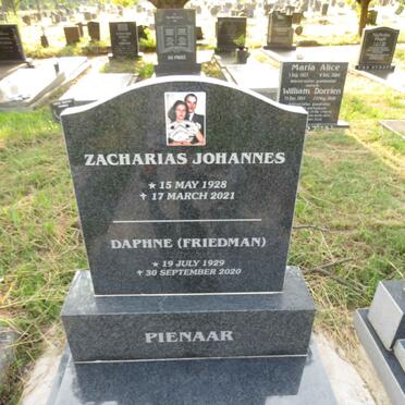 PIENAAR Zacharias Johannes 1928-2021 & Daphne FRIEDMAN 1929-2020