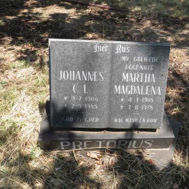 PRETORIUS Johannes C.L. 1906-1985 & Martha Magdalena 1908-1978