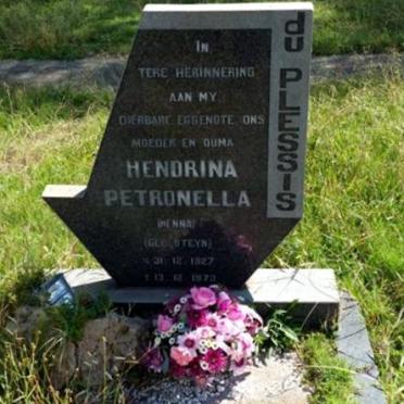 PLESSIS Hendrina Petronella, du nee STEYN 1927-1973