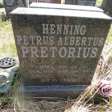 PRETORIUS Henning Petrus Albertus 1959-2008
