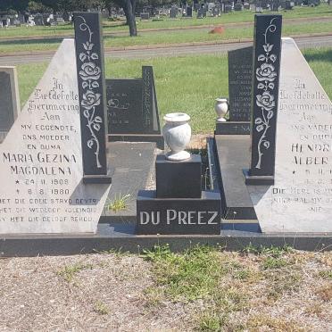 PREEZ Hendrik Albertus, du 1906-1986 &amp; Maria Gezina Magdalena 1908-1980