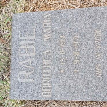 RABIE Dorothea Maria 1914-1976