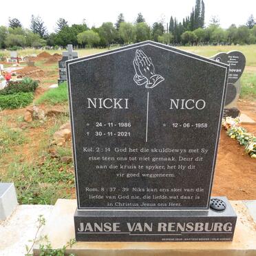 RENSBURG Nico, Janse van 1958- :: RENSBURG Nicki, Janse van 1986-2021