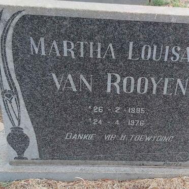 ROOYEN Martha Louisa, van 1895-1976