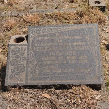 ROSCHER Heiley Aletta Maria 1909-1958