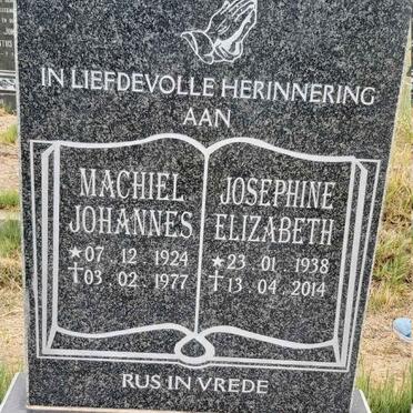 ROOYEN Machiel Johannes, van 1924-1977 & Josephine Elizabeth 1938-2014