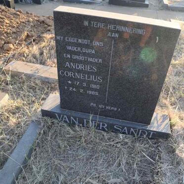 SANDT Andries Cornelius, van der 1910-1985