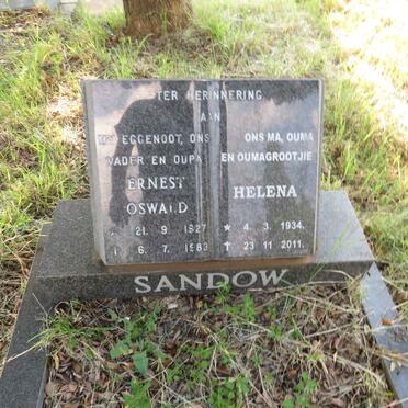 SANDOW Ernest Oswald 1927-1983 & Helena 1934-2011